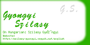 gyongyi szilasy business card